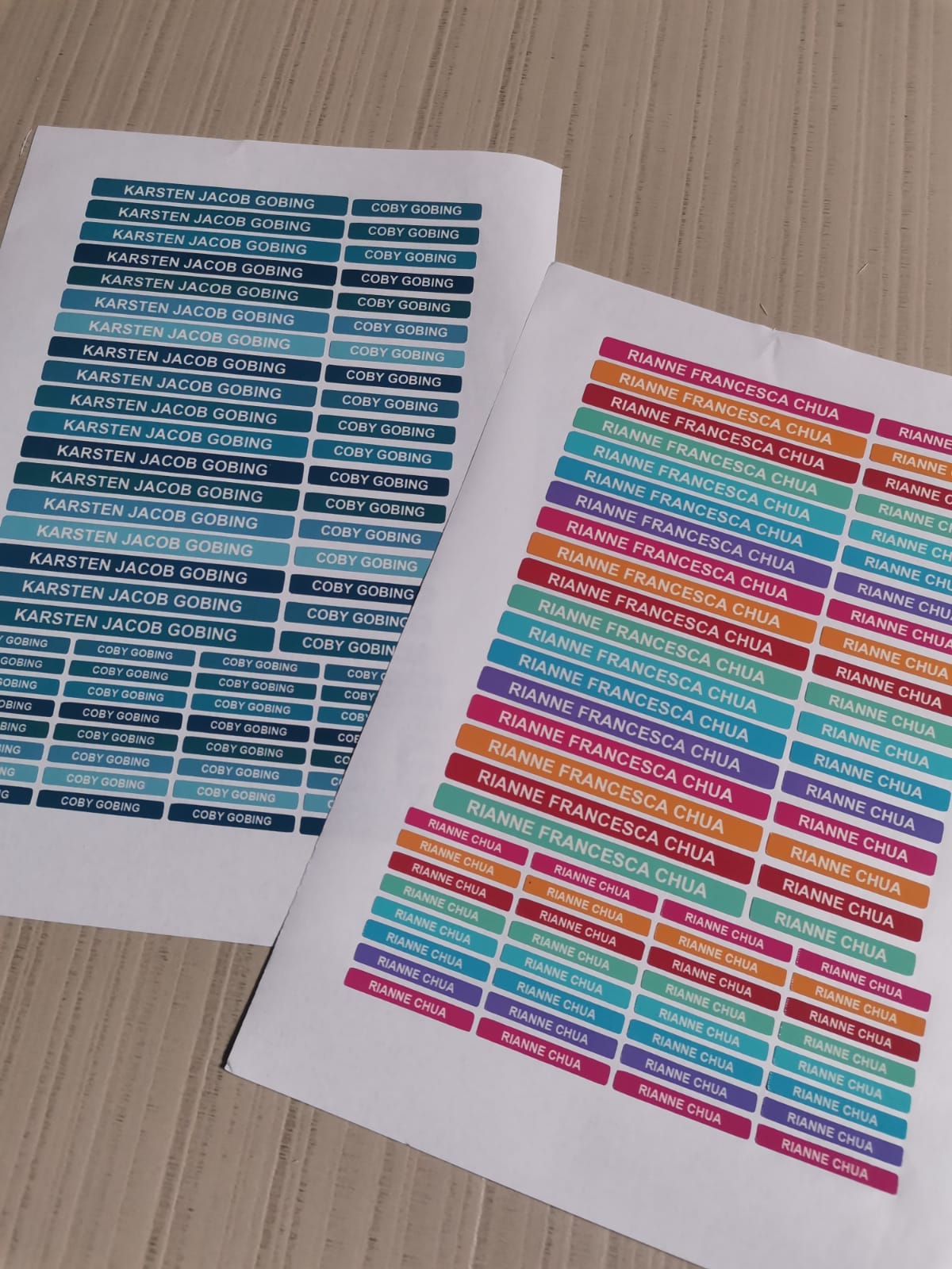 Name Labels - Waterproof Vinyl Stickers