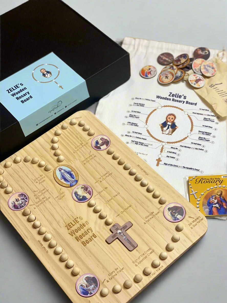 Wooden Rosary Activity Board