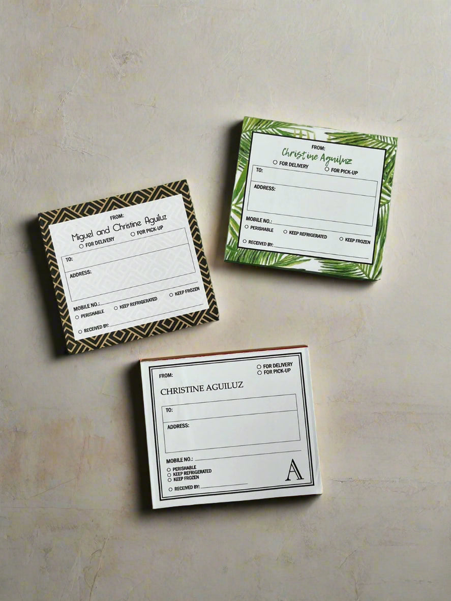 Stationery - Gift Cards, Delivery Pads, Memo Pads, Money Envelopes