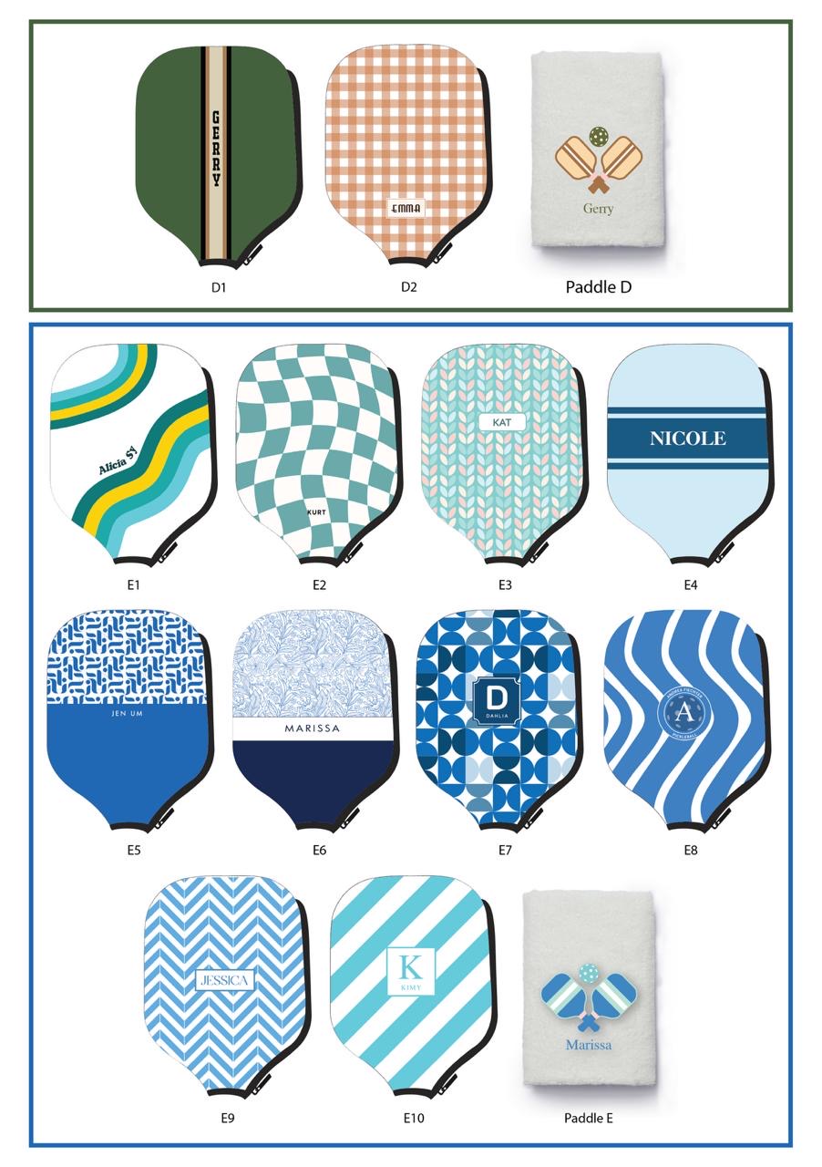 Pickleball Paddle Cover and Hand Towel Sets