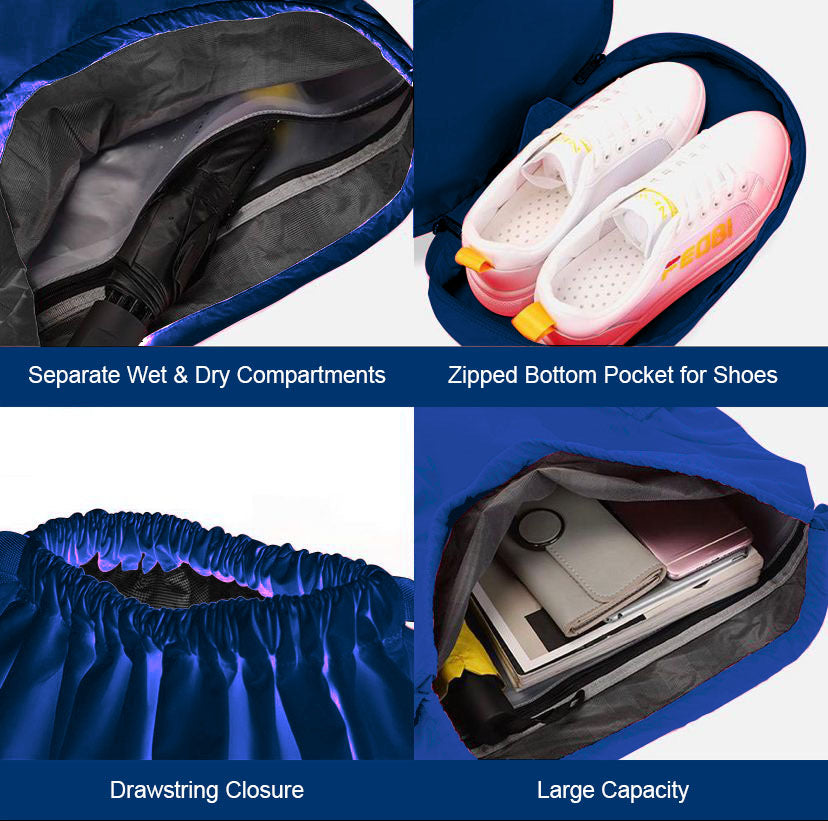 Foldable Drawstring Gym/Swim Bag
