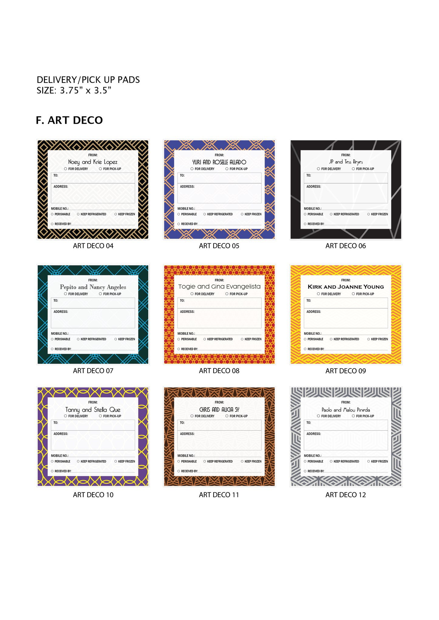 Stationery - Gift Cards, Delivery Pads, Memo Pads, Money Envelopes