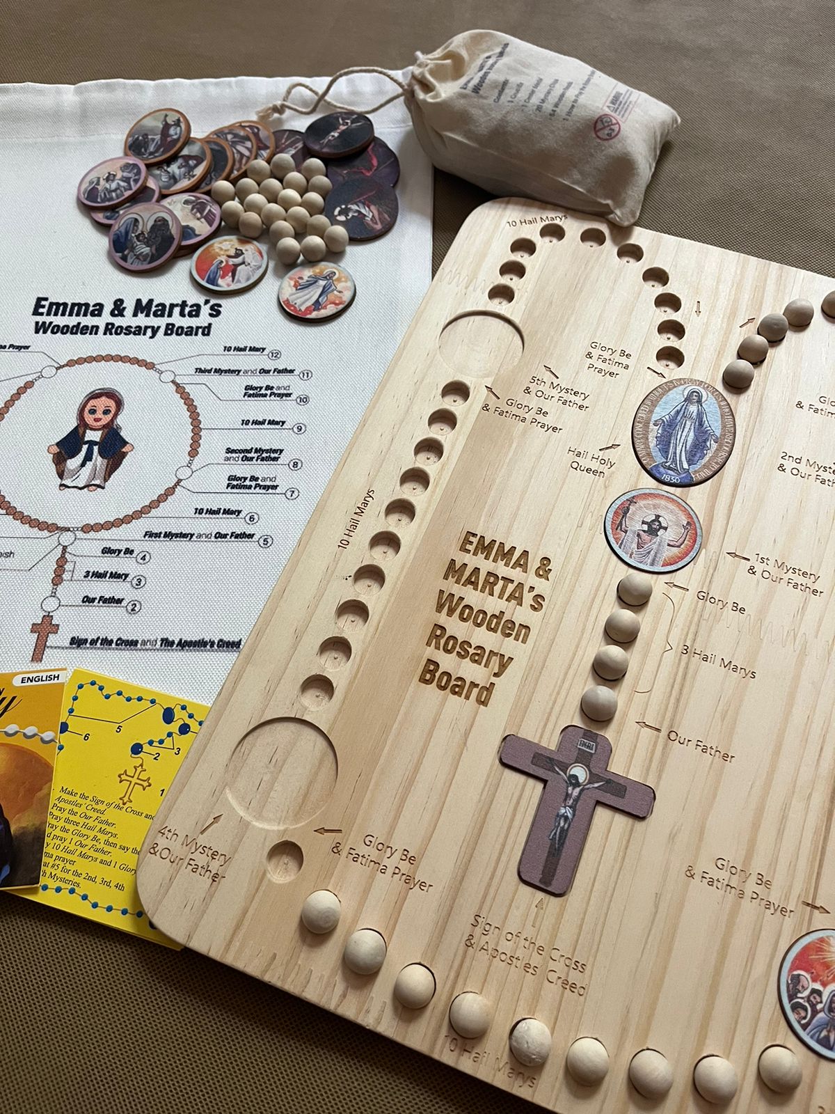 Wooden Rosary Activity Board