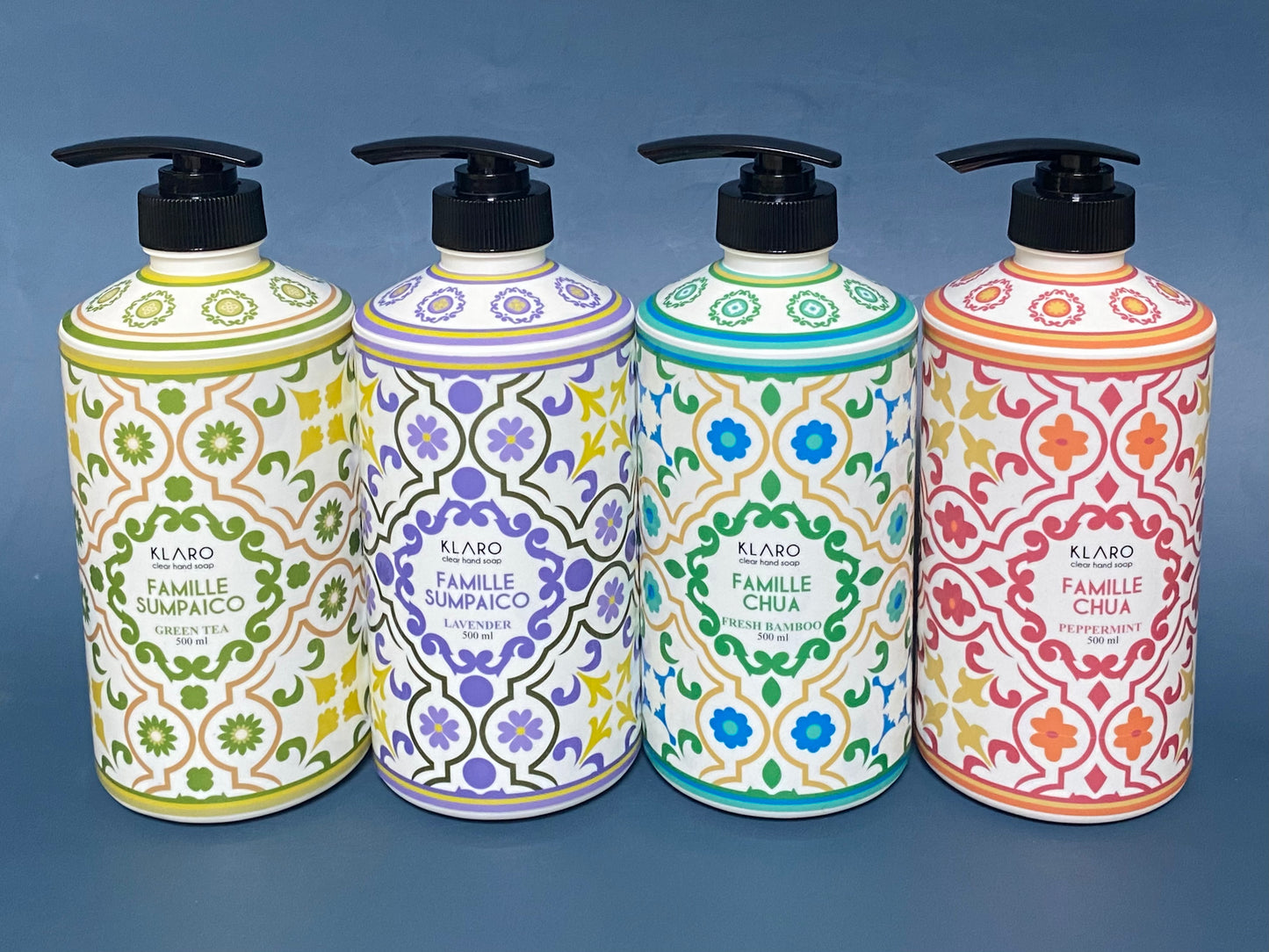 Clear Liquid Hand Soap in Personalized Pump Dispensers