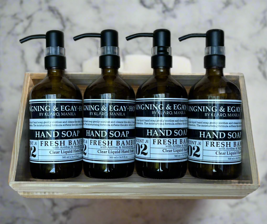 Clear Liquid Hand Soap in Personalized Pump Dispensers