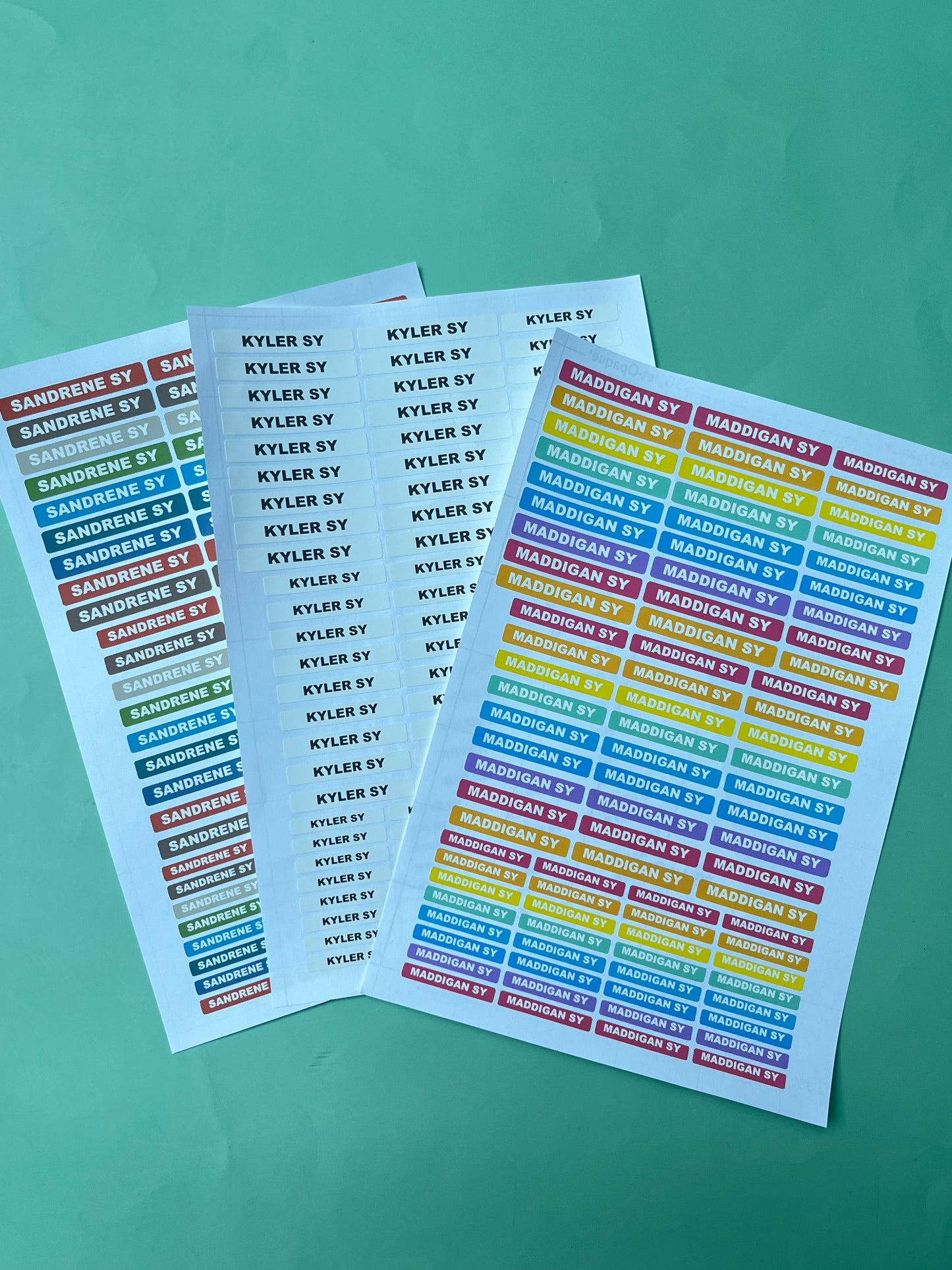 Name Labels - Waterproof Vinyl Stickers