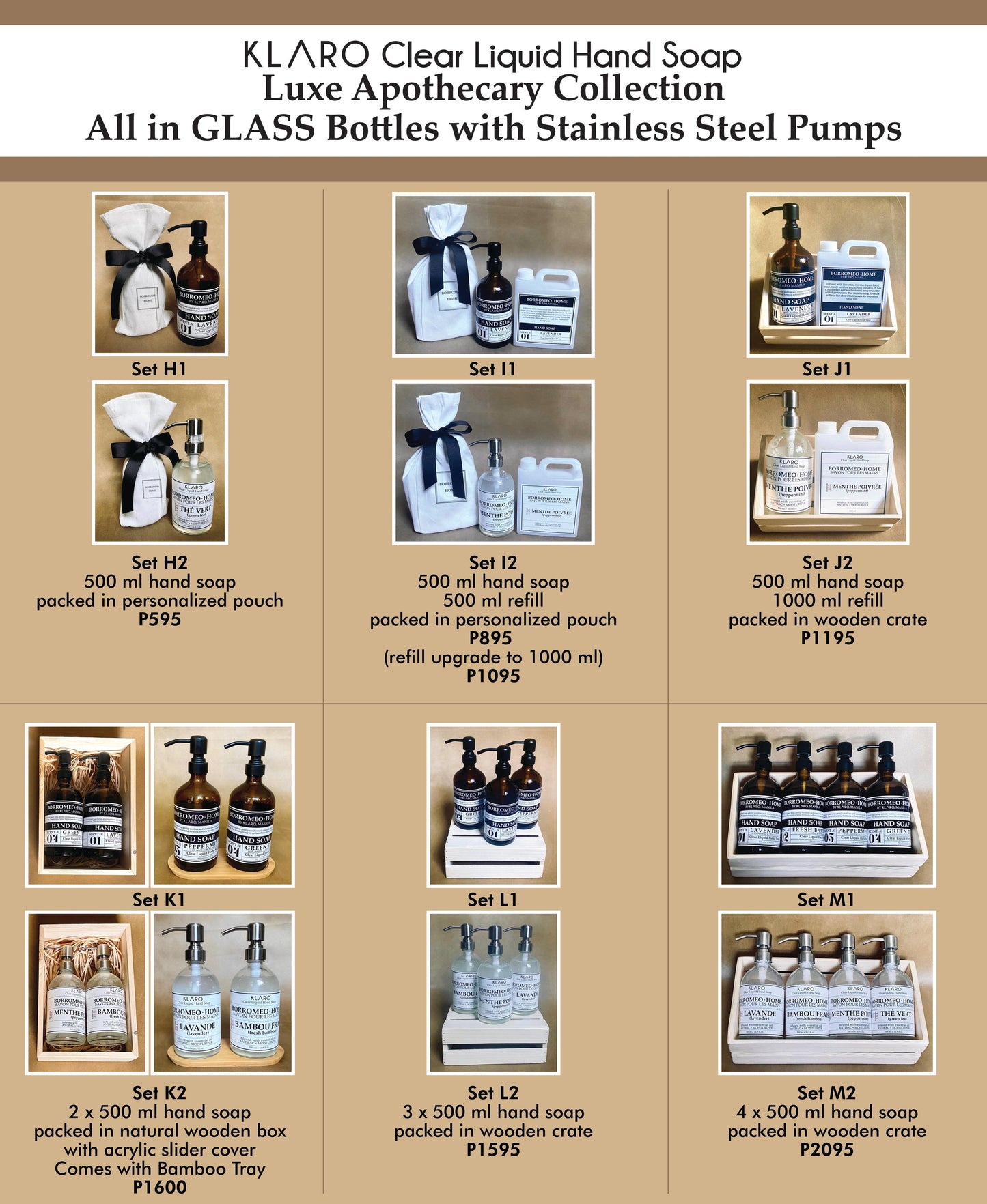 Clear Liquid Hand Soap in Personalized Pump Dispensers