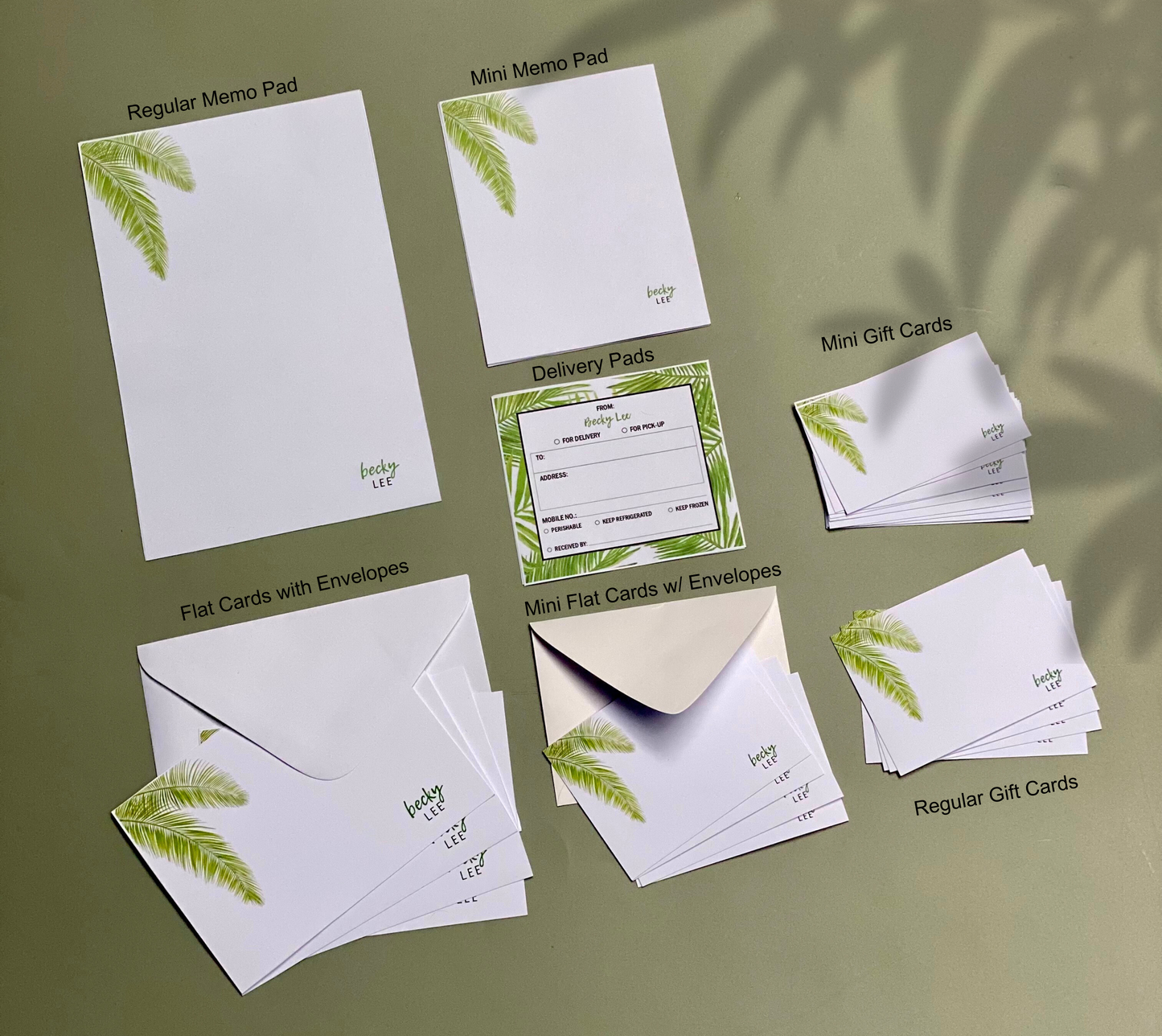 Stationery - Gift Cards, Delivery Pads, Memo Pads, Money Envelopes