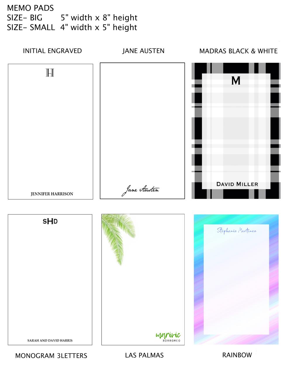 Stationery - Gift Cards, Delivery Pads, Memo Pads, Money Envelopes