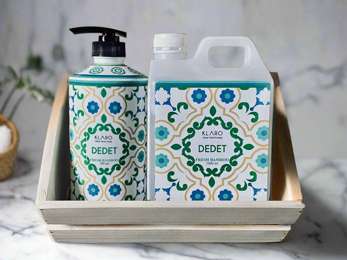 Clear Liquid Hand Soap in Personalized Pump Dispensers