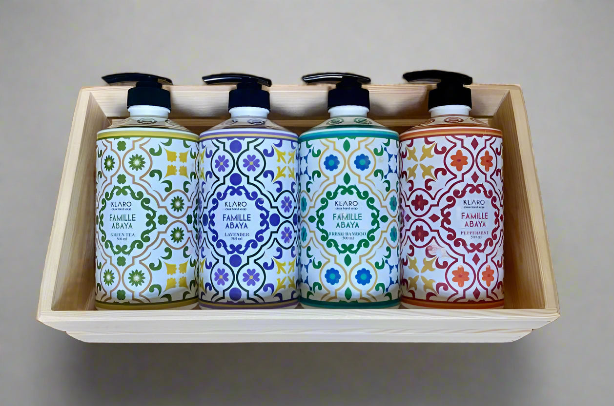 Clear Liquid Hand Soap in Personalized Pump Dispensers