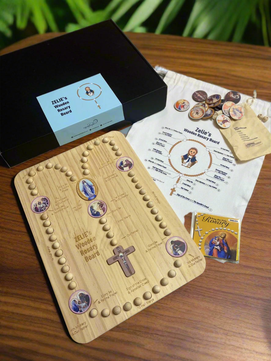 Wooden Rosary Activity Board