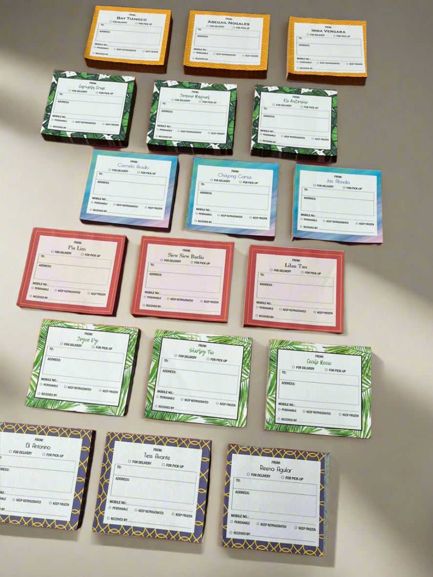 Stationery - Gift Cards, Delivery Pads, Memo Pads, Money Envelopes