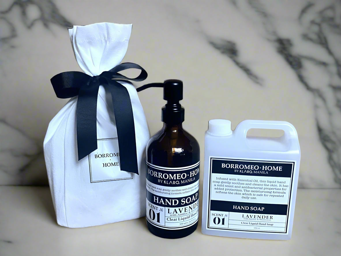 Clear Liquid Hand Soap in Personalized Pump Dispensers