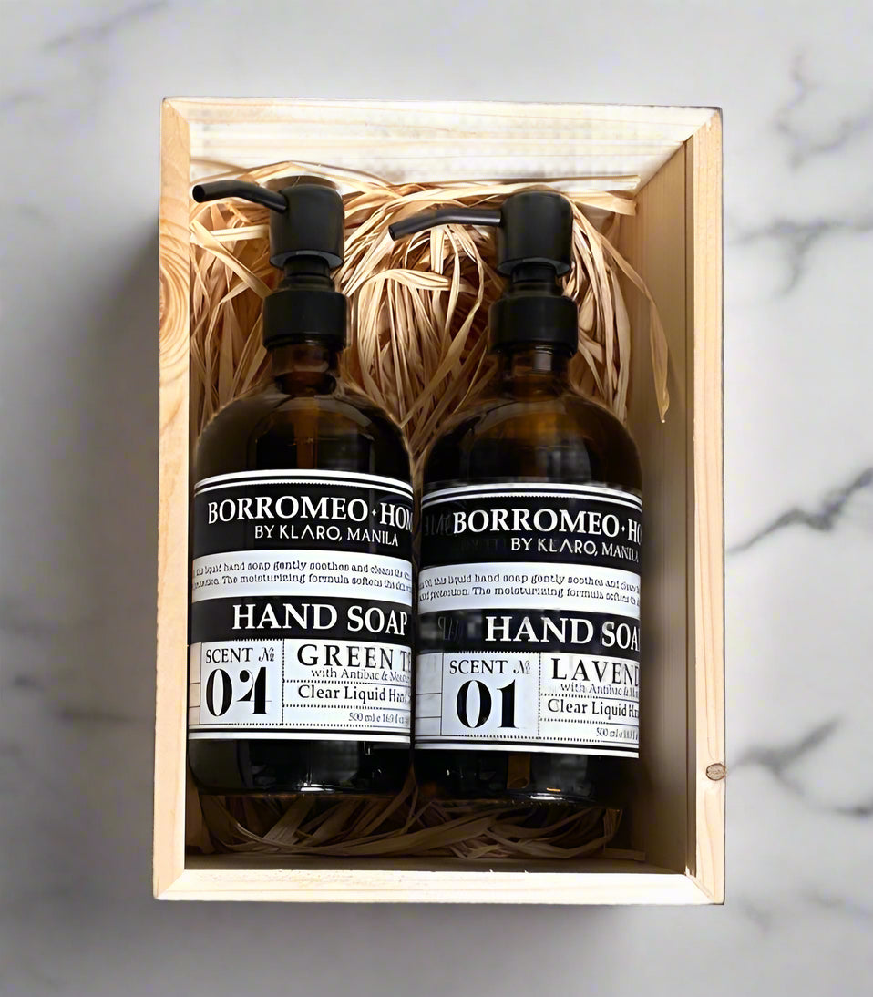 Clear Liquid Hand Soap in Personalized Pump Dispensers