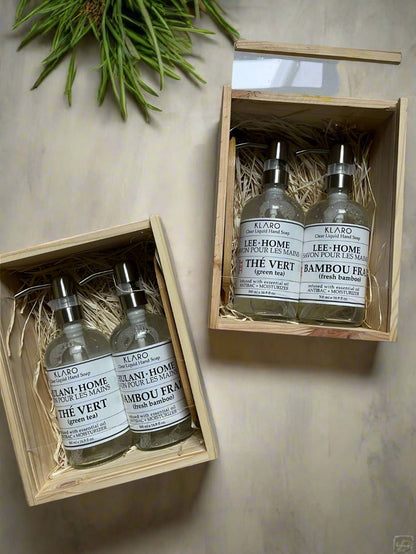 Clear Liquid Hand Soap in Personalized Pump Dispensers