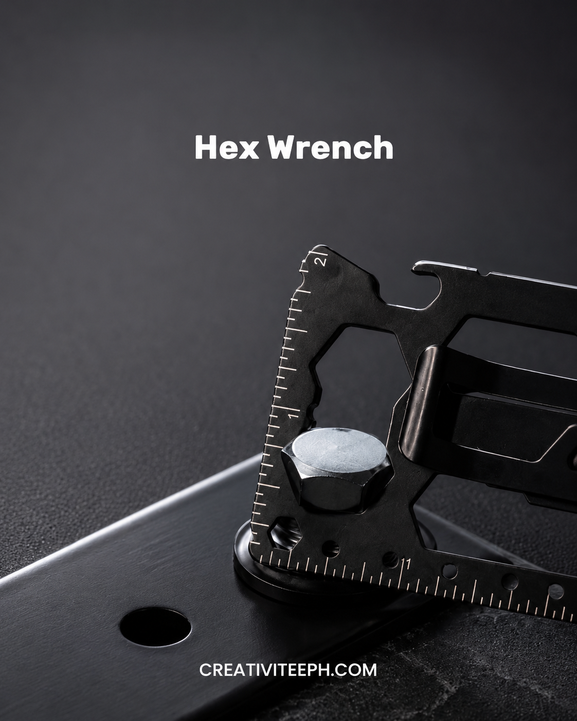Metal Pocket Tool Card (with detachable money clip)