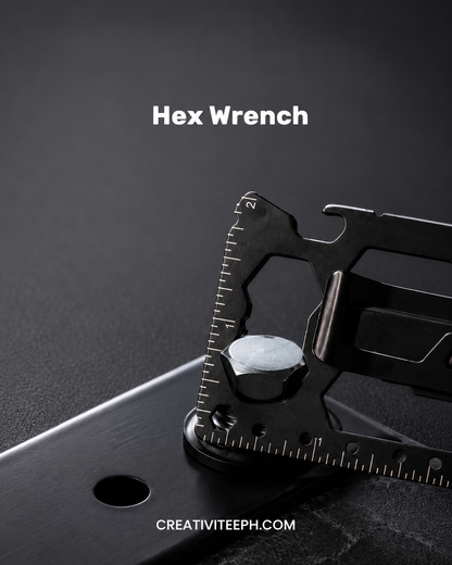 Metal Pocket Tool Card (with detachable money clip)