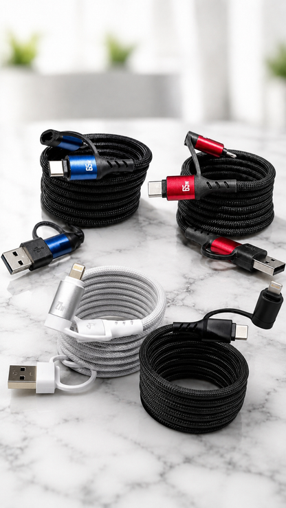 Magnetic Self-Coiling Cable Charger