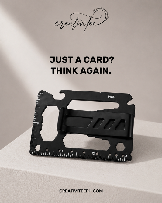 Metal Pocket Tool Card (with detachable money clip)