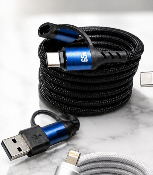 Magnetic Self-Coiling Cable Charger