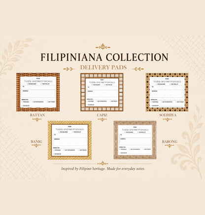 Stationery - Filipiniana Collection - Gift Cards, Delivery Pads, Memo Pads