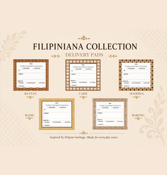 Stationery - Filipiniana Collection - Gift Cards, Delivery Pads, Memo Pads