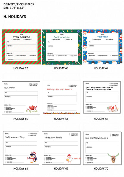 Holiday Stationery - Gift Cards, Delivery Pads, Money Envelopes
