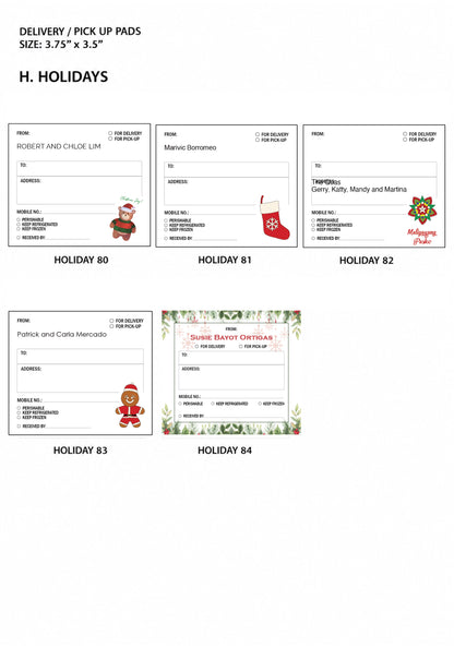 Holiday Stationery - Gift Cards, Delivery Pads, Money Envelopes