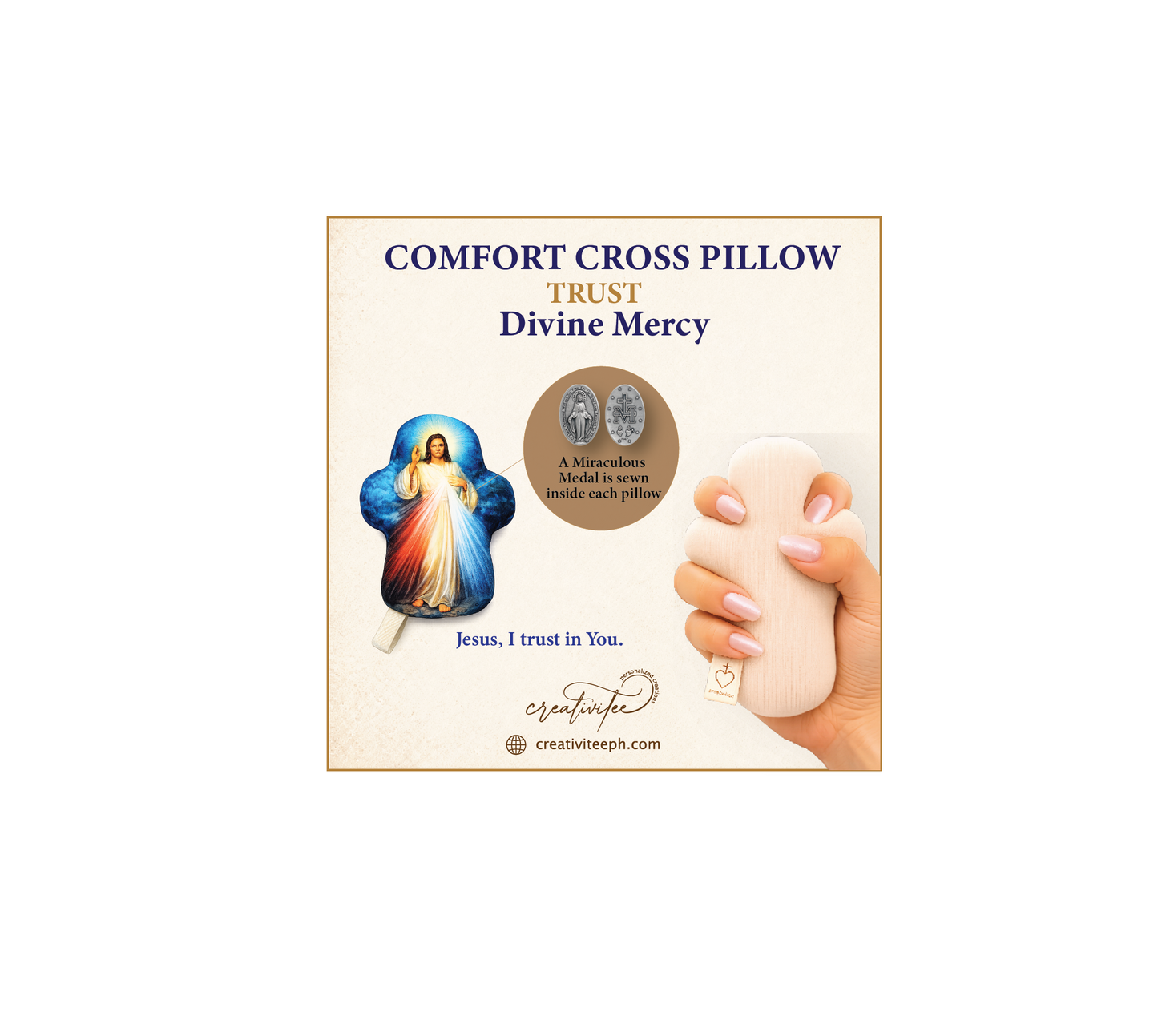 Comfort Cross Hand Pillow