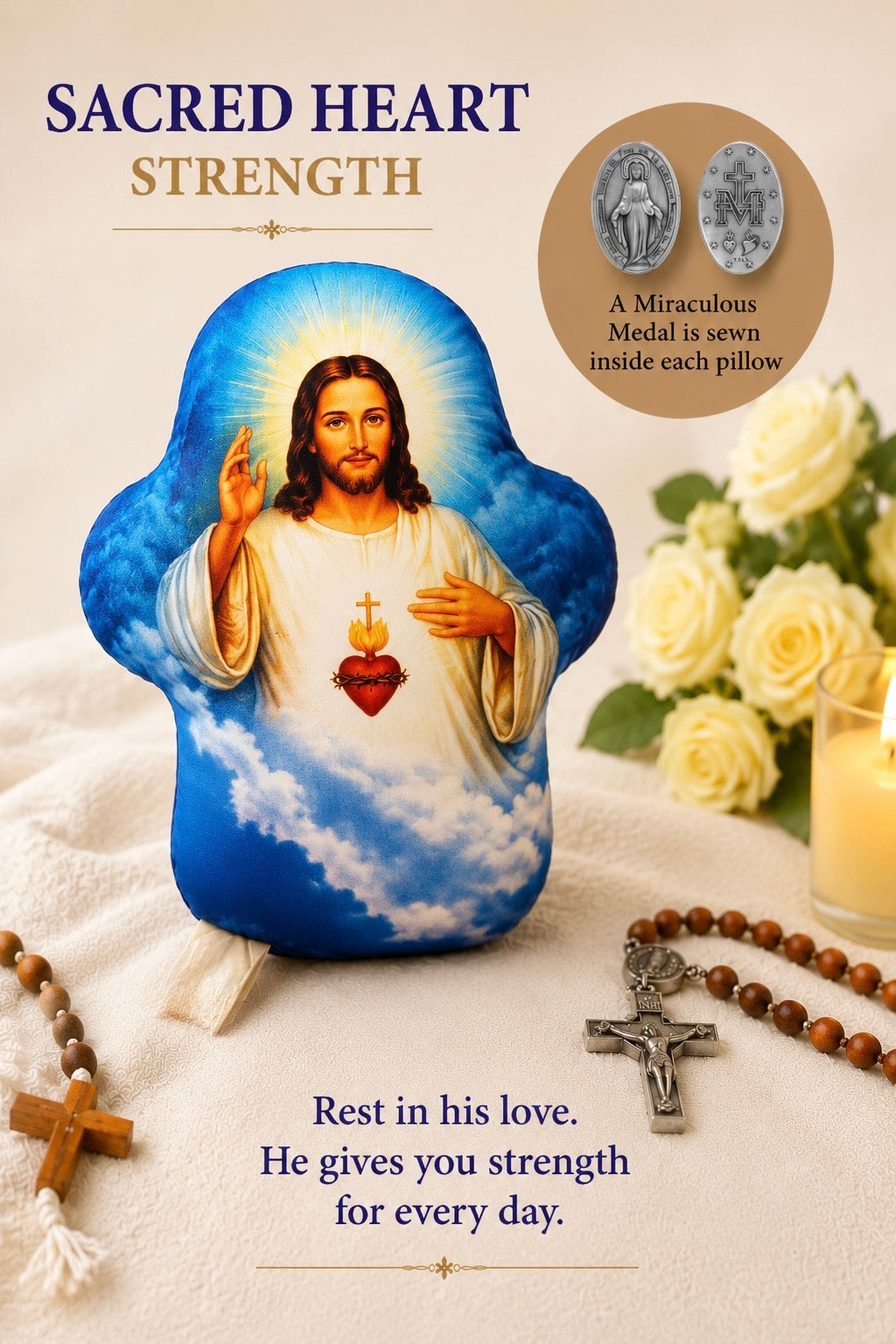 Comfort Cross Hand Pillow