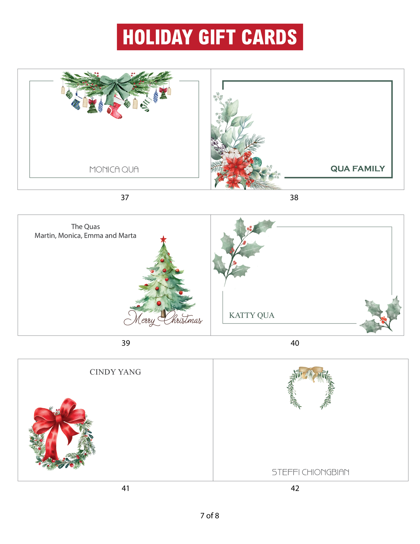 Stationery - Gift Cards, Delivery Pads, Memo Pads, Money Envelopes