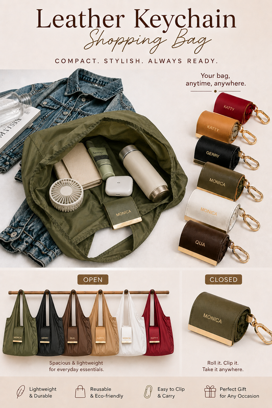 Leather Keychain Shopping Bag
