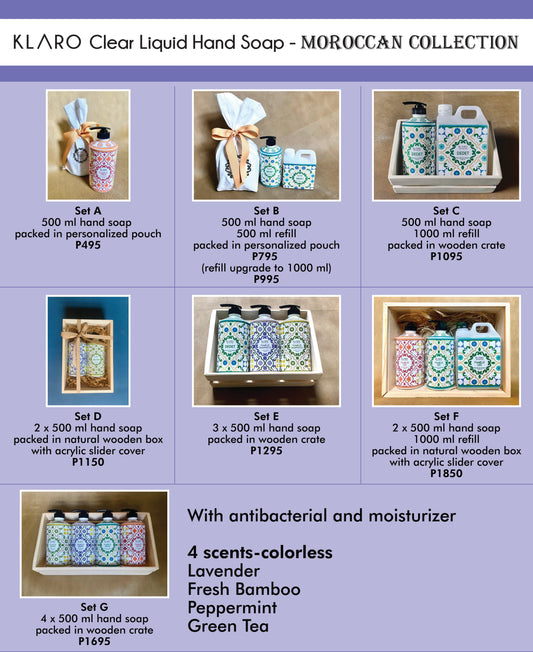 Clear Liquid Hand Soap in Personalized Pump Dispensers