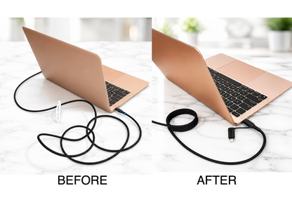 Magnetic Self-Coiling Cable Charger