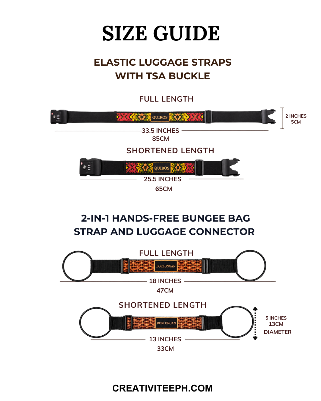 TSA Elastic Luggage Strap & Bungee Bag Strap (and luggage connector)