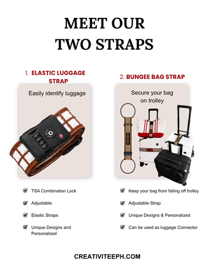 TSA Elastic Luggage Strap & Bungee Bag Strap (and luggage connector)