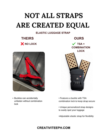 TSA Elastic Luggage Strap & Bungee Bag Strap (and luggage connector)