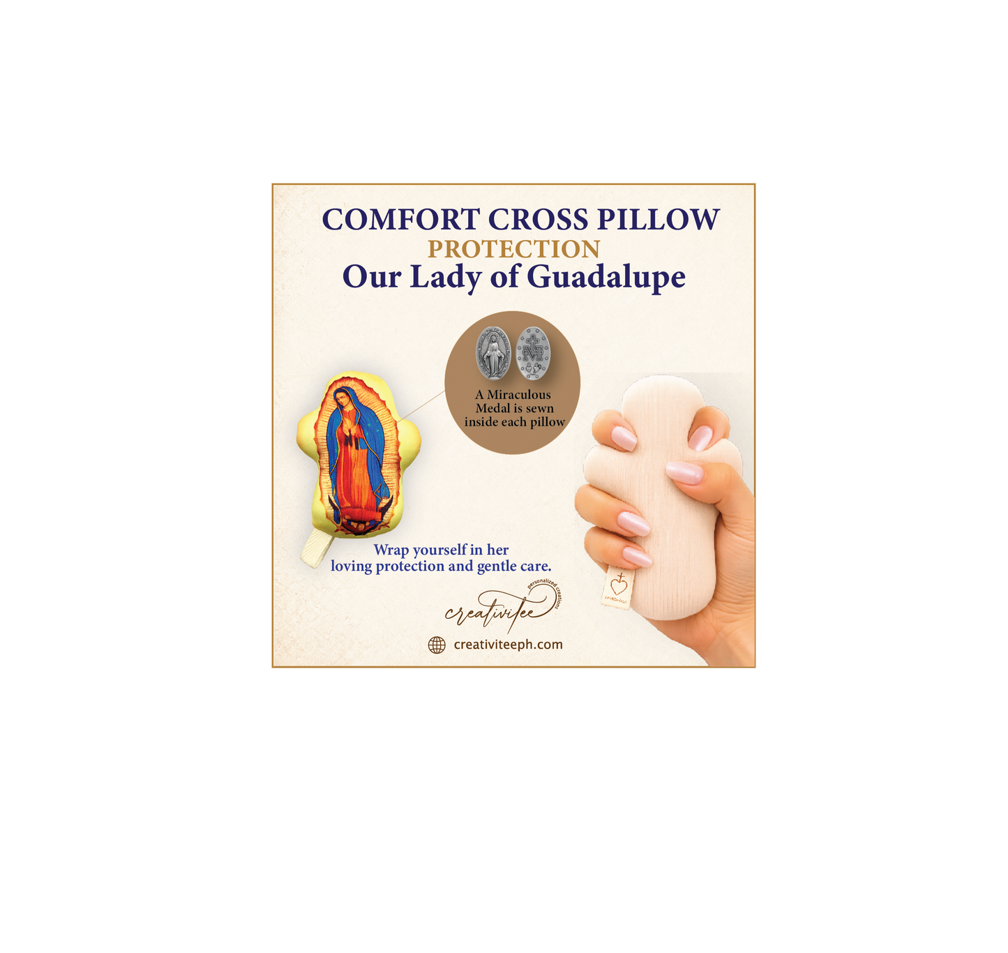 Comfort Cross Hand Pillow