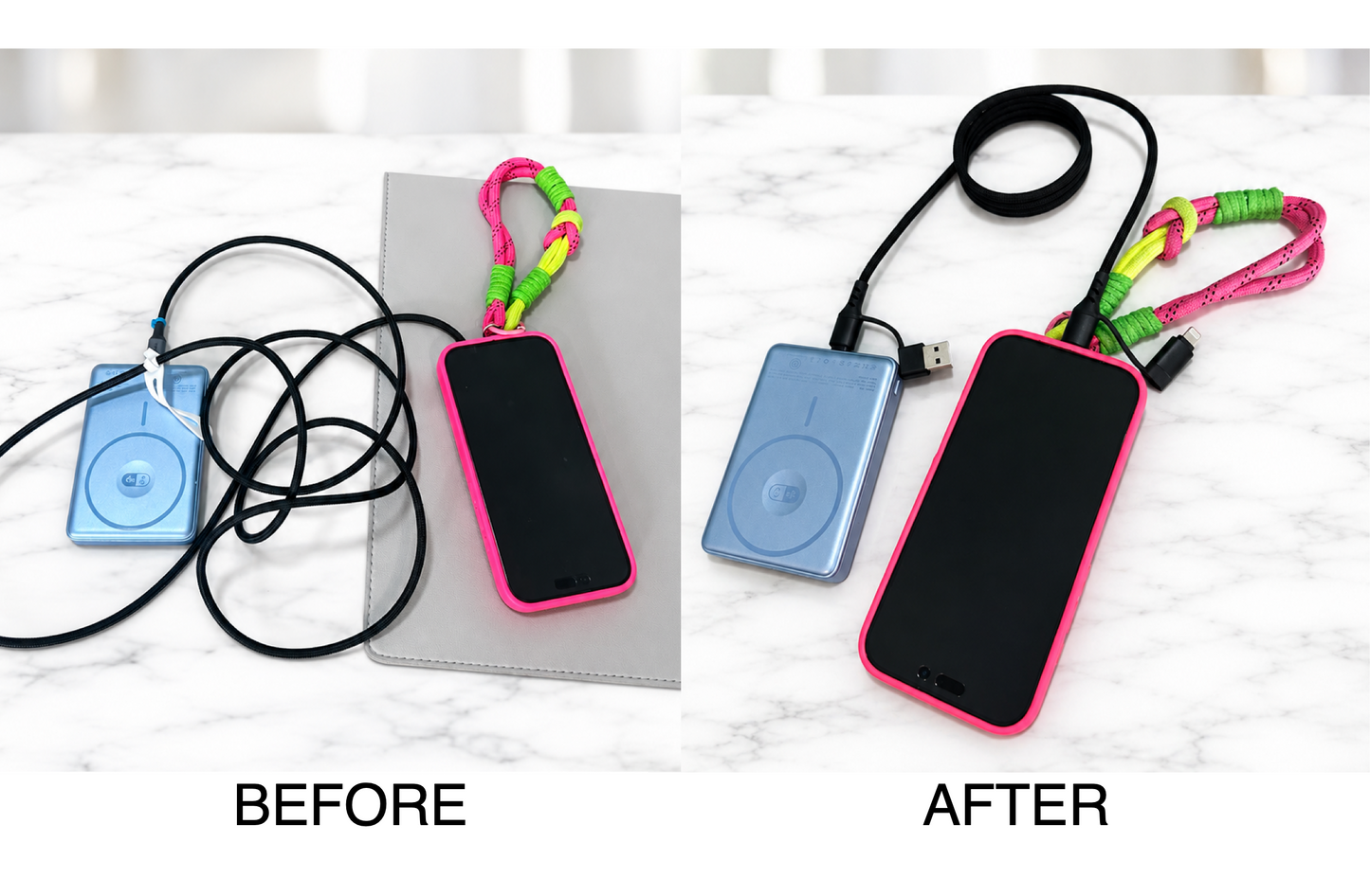 Magnetic Self-Coiling Cable Charger