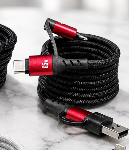 Magnetic Self-Coiling Cable Charger
