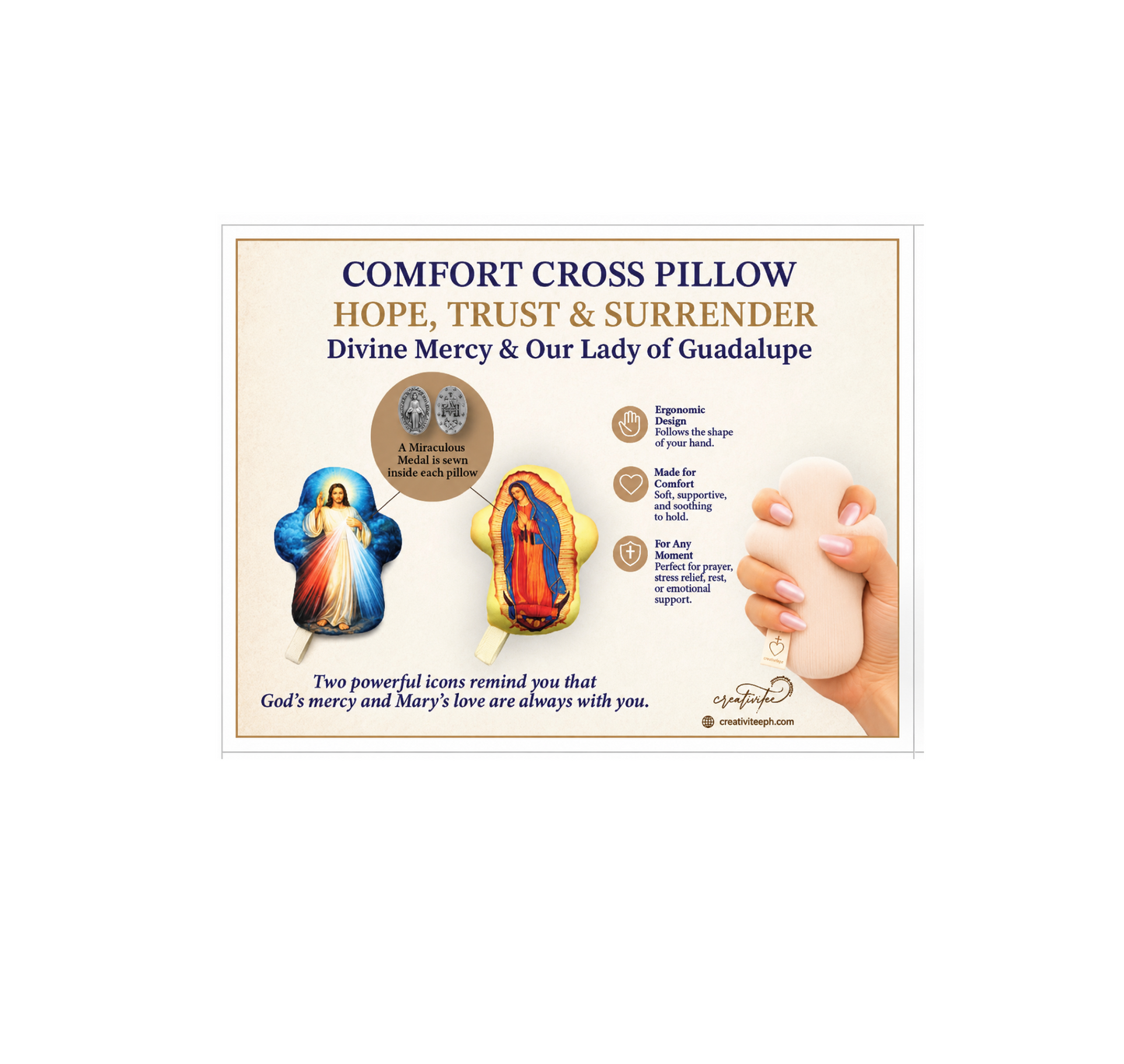 Comfort Cross Hand Pillow