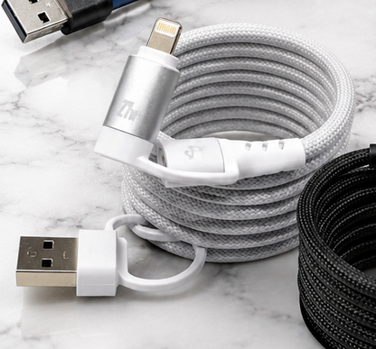 Magnetic Self-Coiling Cable Charger