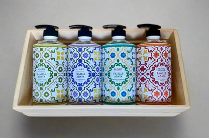 Clear Liquid Hand Soap in Personalized Pump Dispensers