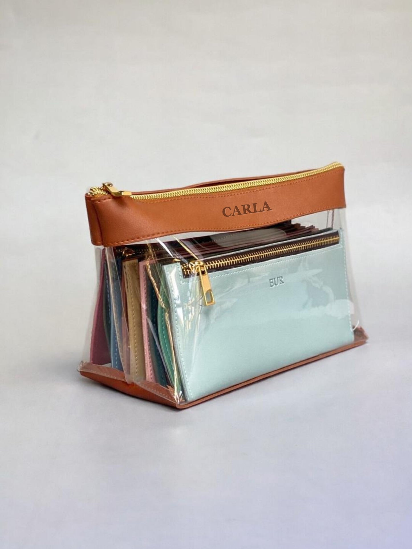 Currency Leather Organizer Pouch
