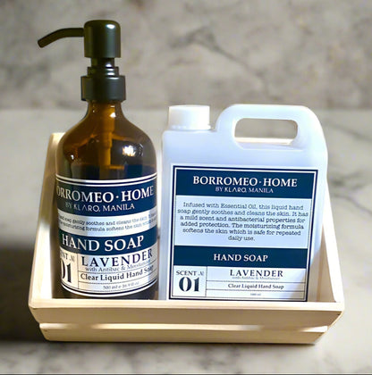 Clear Liquid Hand Soap in Personalized Pump Dispensers