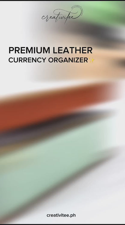 Currency Leather Organizer Pouch